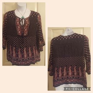 Bila Boho Peasant Top. Sz. XXL